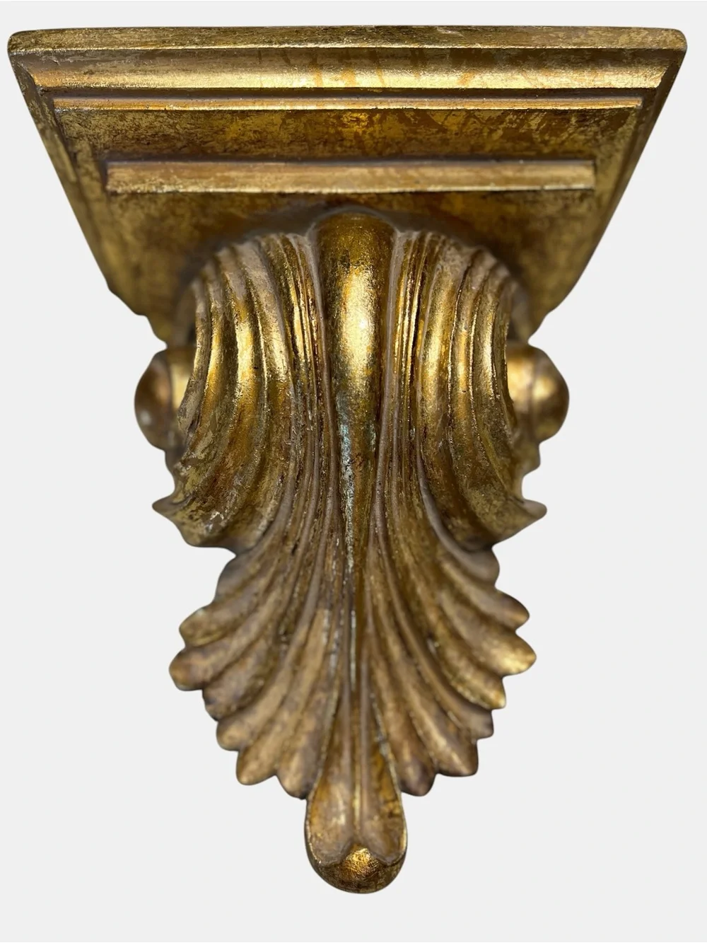 Vintage Gold Accent Wall Corbels - Wall Sconces Ornate Vintage Decorative Pair